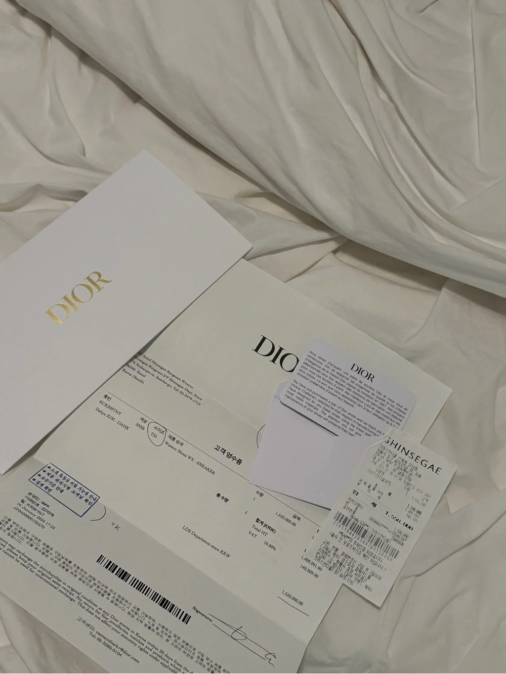[Authentic Dior] Dior ID Sneakers White Blue